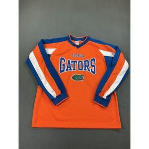Florida Gators Shirt Boys Large Orange NCAA Football MightyMac Long Sleeve VTG